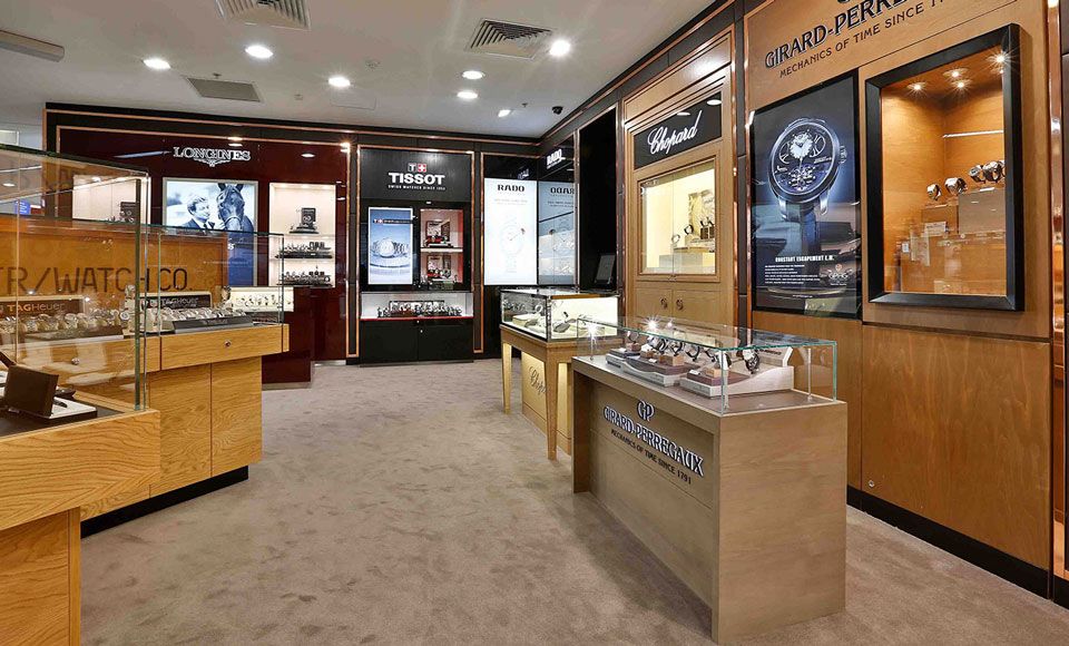 Watch Shops Online, inside watch shop with wide selection of watches