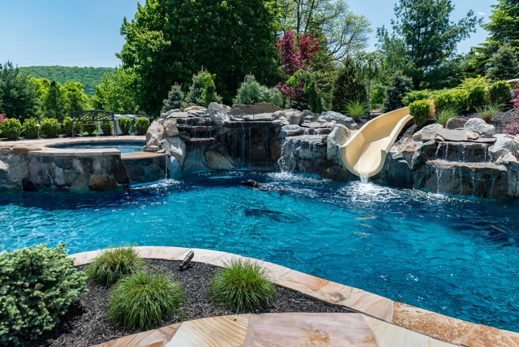 Pool Stores Online, custom in ground pool with slide