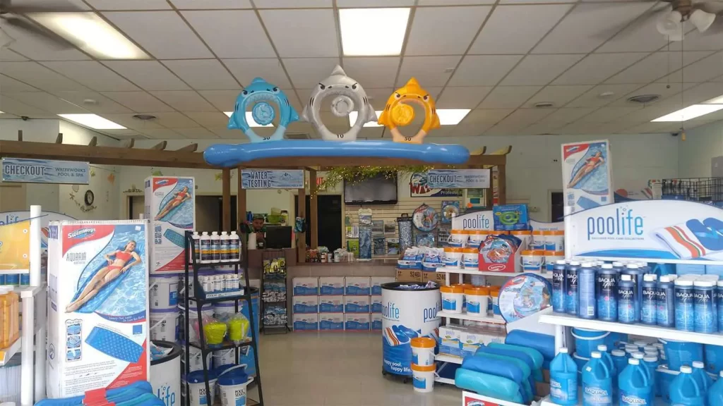 pool stores online, swimming pool supply store with many pool items